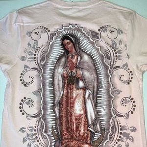 Baby pink Virgin Mary shirt